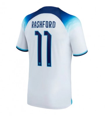 Anglia Marcus Rashford #11 Koszulka Podstawowych MŚ 2022 Krótki Rękaw